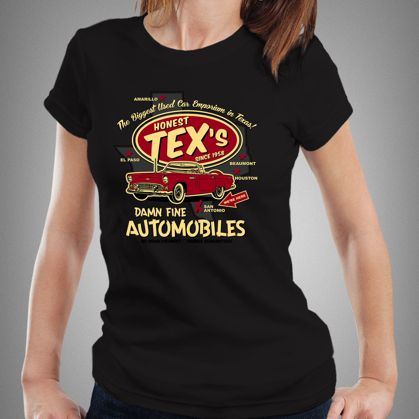 Honest Tex's Automobiles -Fem