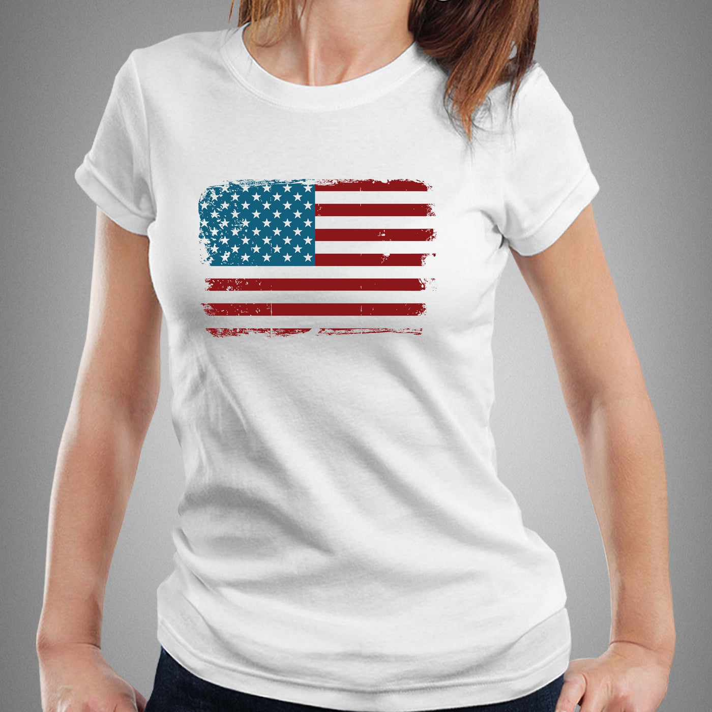 US FLAG GRUNGED - Fem